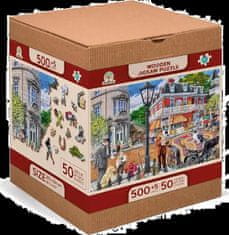 Wooden city Fa puzzle Hlavní ulice 2in1, 505 db ECO