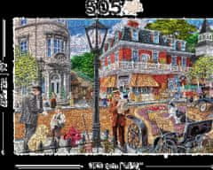 Wooden city Fa puzzle Hlavní ulice 2in1, 505 db ECO