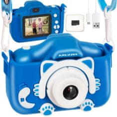 Northix Digitális fényképezőgép gyerekeknek - játékokkal - kék 