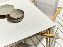 Beliani Fehér üveg kerti étkezőasztal 180 x 90 cm COSOLETO