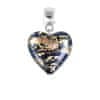 Mágikus medál 24 karátos arannyal Egyptian Heart Pearl Lampglas S26 gyönggyel