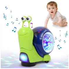 BigBuy Világító és zenélő csiga alakú készségfejlesztő babajáték - ösztönzi a gyermeket a mászásra (BBJ)