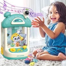 BigBuy Mini markológép kihalászható plüssállatokkal - zenélő, világító játékgép gyerekeknek (BBJ)