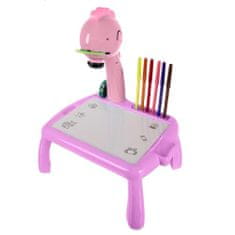MG Drawing Dinosaur projektor rajzoláshoz, rózsaszín