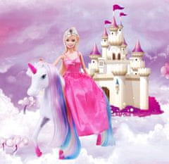 X TECH Barbie baba világítós unicornissal