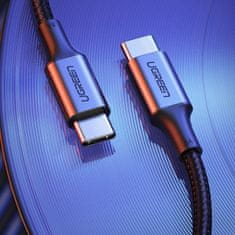 Ugreen US316 kábel USB-C / USB-C 5A 100W PD QC 1m, szürke