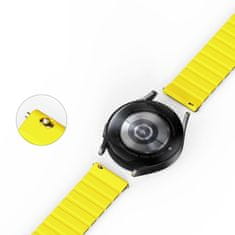 TKG Huawei Watch GT 3 Pro (43 mm) okosóra szíj - Dux Ducis - fekete/citromsárga mágneses szíj (szíj szélesség: 20 mm)