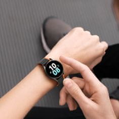 TKG Samsung Galaxy Watch 4 (40 / 42 / 44 / 46 mm) okosóra szíj - Dux Ducis - fekete/narancssárga mágneses szíj (szíj szélesség: 20 mm)