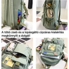 Dollcini elegáns iskolatáska15.6" hüvelykes laptop hátizsák, stílusos hétköznapi táska, Travel Business College iskolai táska, rózsaszín