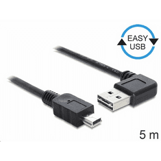 DELOCK 83381 USB 2.0 -A apa hajlított > USB 2.0 mini apa kábel 5 m (83381)