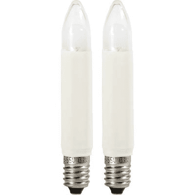 KONSTSMIDE LED-es univerzális karácsonyfa pótizzó, 2 db, 8-55V, 0,2W, E10, átlátszó, 5050-120 (5050-120)