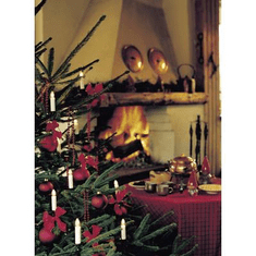 KONSTSMIDE Beltéri karácsonyfa fényfüzér 230V, 16 gyertya izzó, melegfehér, 9,1 m, 2010-000 (2010-000)