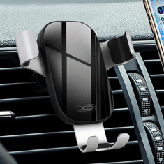 Autós tartó, Univerzális, szellőzőre rögzíthető, 4 - 6.8&quot; készülékig, 360°-ban forgatható, XO C37, ezüst
