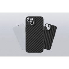 BASEUS iPhone 15 Plus fekete tok és edzett üvegfólia (P60163500111-01) (P60163500111-01)