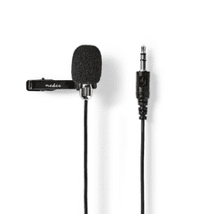 Nedis MICCJ105BK vezetékes csiptethető mikrofon fekete (MICCJ105BK)