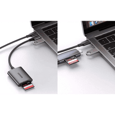 Ugreen CM401 USB-C kártyaolvasó szürke (80888B) (80888B)