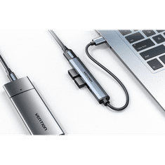 Vention CKOHB hálózati csatlakozó USB 3.2 Gen 1 (3.1 Gen 1) Type-A 5000 Mbit/s Szürke (CKOHB)