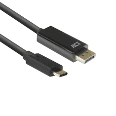 ACT AC7325 video átalakító kábel 2 M USB C-típus DisplayPort Fekete (AC7325)