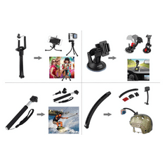 Puluz kiegészítő készlet sportkamerákhoz 50db (PKT39) (PKT39)