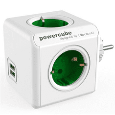 Allocacoc PowerCube Original USB hálózati elosztó fehér-zöld (1202GN/DEOUPC) (1202GN/DEOUPC)