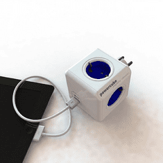 Allocacoc PowerCube Original USB hálózati elosztó fehér-kék (1202BL/DEOUPC) (1202BL/DEOUPC)