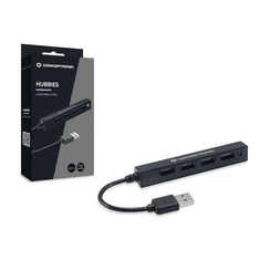 Conceptronic HUBBIES05B hálózati csatlakozó USB 2.0 480 Mbit/s Fekete (HUBBIES05B)