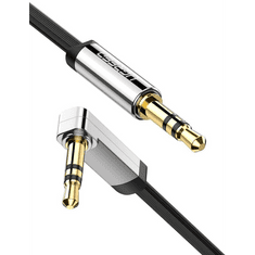 Ugreen szögletes mini jack kábel 3,5 mm AUX lapos 3 m (fekete (10728) (UG10728)