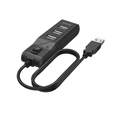 Hama 00200118 hálózati csatlakozó USB 2.0 480 Mbit/s Fekete (hama200118)