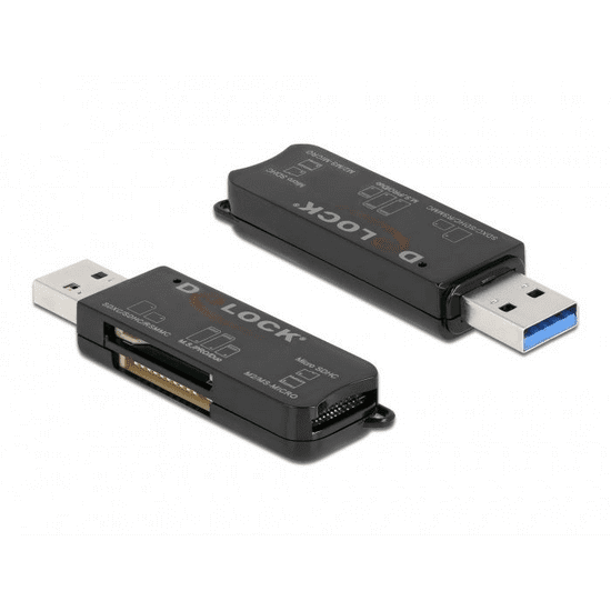 DELOCK USB 3.0 SD/MicroSD/MS kártyaolvasó (91757) (delock91757)