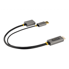 Startech StarTech.com 128-HDMI-DISPLAYPORT video átalakító kábel 0,3 M HDMI A-típus (Standard) Fekete, Szürke (128-HDMI-DISPLAYPORT)