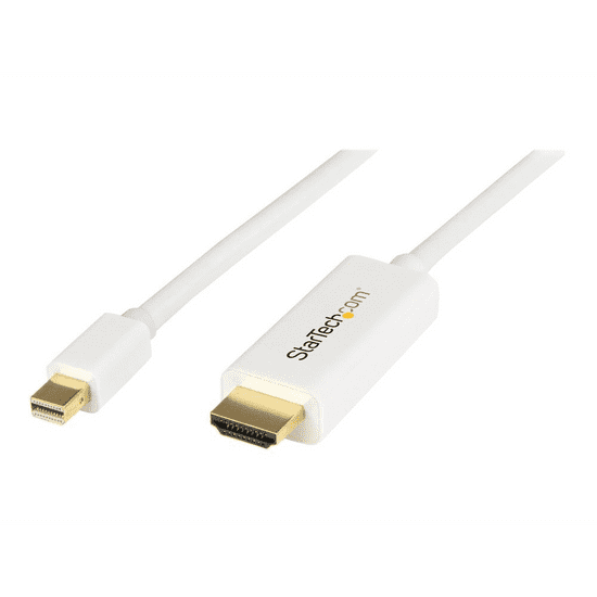 Startech StarTech.com MDP2HDMM1MW video átalakító kábel 1 M Mini DisplayPort HDMI A-típus (Standard) Fehér (MDP2HDMM1MW)