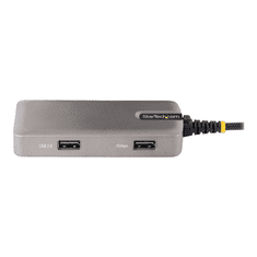Startech StarTech.com 104B-USBC-MULTIPORT dokkoló állomás és port replikátor Vezetékes USB 3.2 Gen 1 (3.1 Gen 1) Type-C Fekete, Ezüst (104B-USBC-MULTIPORT)
