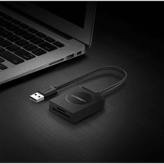 Ugreen USB adapter SD+microSD kártyaolvasó, fekete (20250B) (20250B)
