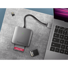 AXAGON USB 3.0 külső kártyaolvasó szürke (CRE-S3) (CRE-S3)