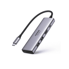 Ugreen 6-in-1 USB-C Hub USB C-típus Ezüst (UG60384)