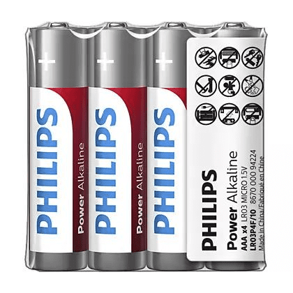 Philips Power Alkaline LR03P4F/10 háztartási elem Egyszer használatos elem AAA Cink-karbon