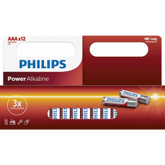 PHILIPS Power Alkaline LR03P12W/10 háztartási elem Egyszer használatos elem AAA Lúgos (LR03P12W/10)
