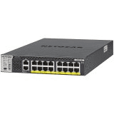 Netgear M4300-16X Vezérelt L3 10G Ethernet (100/1000/10000) Ethernet-áramellátás (PoE) támogatása 1U Fekete (XSM4316PB-100NES)