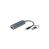 D-LINK DUB-2332 dokkoló állomás és port replikátor Vezetékes USB C-típus Szürke (DUB-2332)