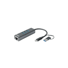 D-LINK DUB-2332 dokkoló állomás és port replikátor Vezetékes USB C-típus Szürke (DUB-2332)