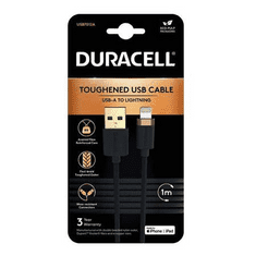 Duracell USB7012A Lightning kábel Fekete (USB7012A)