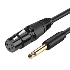Ugreen 20719 audio kábel 2 M 6.35mm XLR Fekete (ugreen20719)