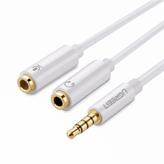 Ugreen 10789 audio kábel 0,15 M 3.5mm 2 x 3.5mm Fehér (UG10789)
