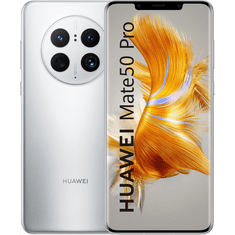 Huawei Mate 50 Pro 17,1 cm (6.74") Kettős SIM Android 13 4G USB C-típus 8 GB 256 GB 4700 mAh Ezüst (51097FTY)