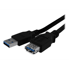 Startech StarTech.com USB3SEXT1MBK USB kábel 1 M USB 3.2 Gen 1 (3.1 Gen 1) USB A Fekete (USB3SEXT1MBK)