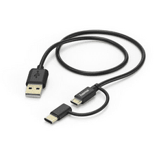 Hama 178327 USB kábel 1 M USB 2.0 USB A Micro-USB A Fekete (HAMA178327)