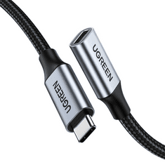 Ugreen Ugreen USB-C 3.1 Extension Cable USB kábel 1 M USB 3.2 Gen 2 (3.1 Gen 2) USB C Fekete, Szürke