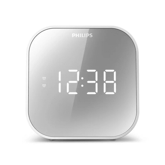 Philips TAR4406/12 napelemes rádiós vezérlésű óra Digitális ébresztőóra Fehér