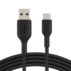 Belkin BOOST CHARGE USB-C - USB-A kábel 1m fekete (CAB001bt1MBK) (CAB001bt1MBK)
