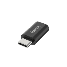 Hama 00200310 csatlakozó átlakító Micro USB USB-C Fekete (hama200310)